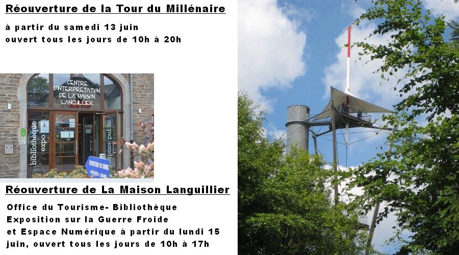 Réouvertures de la Tour du Millénaire et de l'Office du Tourisme
