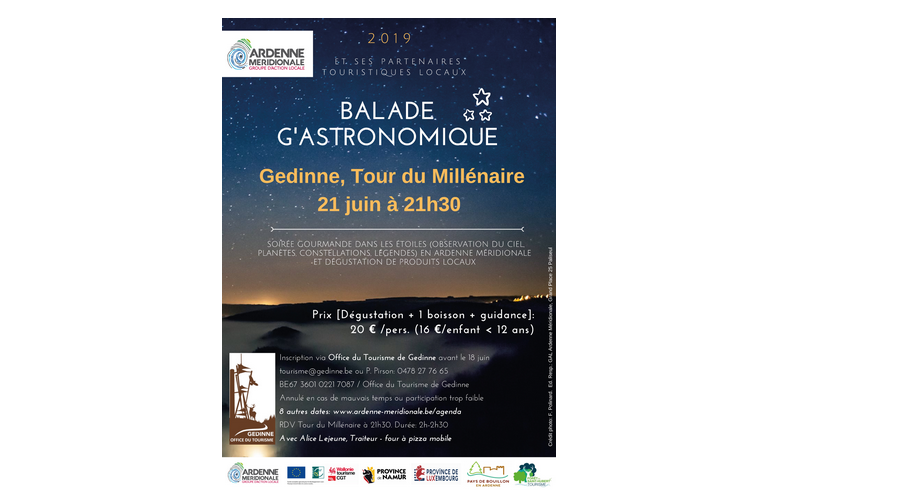 21 juin à 21h30 - Balade g'astronomique à la Tour du Millénaire